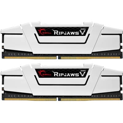 Модуль пам'яті для комп'ютера DDR4 32GB (2x16G) 3600 MHz RipjawsV White G.Skill (F4-3600C18D-32GVW)
