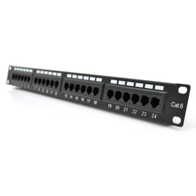 Патч-панель 19" 24хRJ-45 UTP 1U cat.6 PiPo (PP246191U)
