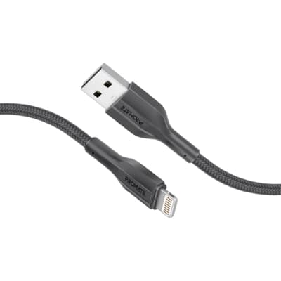 Дата кабель USB 2.0 AM to Lightning 2.0m 2A black Promate (xcord-ai200.black)
