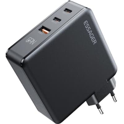 Зарядний пристрій Essager 2xUSB-C + 1xUSB 140W GaN (ECT2CA-ZCB01-Z)