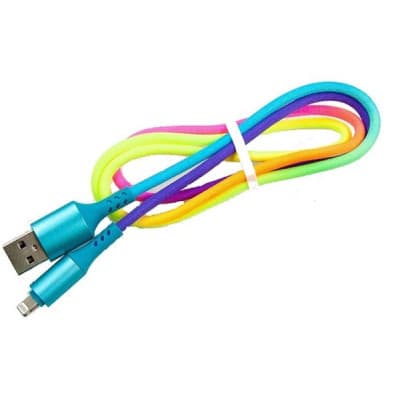 Дата кабель USB 2.0 AM to Lightning 1.0m rainbow Dengos (NTK-L-SET-RAINBOW)