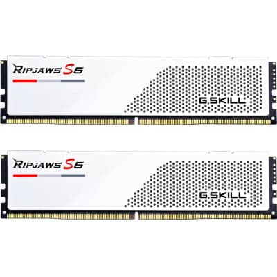 Модуль пам'яті для комп'ютера DDR5 32GB (2x16GB) 5600 MHz Ripjaws S5 White G.Skill (F5-5600J4040C16GX2-RS5W)