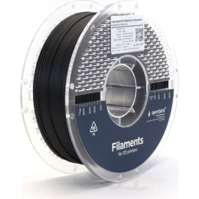 Пластик для 3D-принтера Gembird PLA High Speed 1.75 мм, 1kg black (3DP-PLA1.75HY-01-BK)