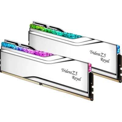 Модуль пам'яті для комп'ютера DDR5 32GB (2x16GB) 6400 MHz Trident Z5 Royal Silver G.Skill (F5-6400J3239G16GX2-TR5S)