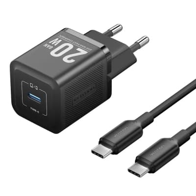 Зарядний пристрій VENTION USB-C PD20W GaN black (FEPB0-EU)