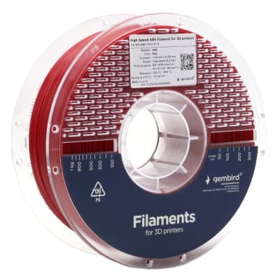 Пластик для 3D-принтера Gembird ABS High Speed, 1.75 мм, 1kg, red (3DP-ABS1.75HY-01-R)