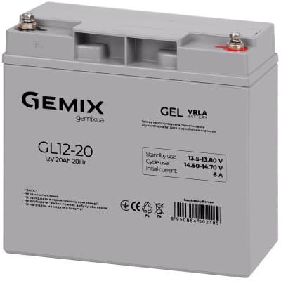 Батарея до ДБЖ Gemix GL 12V 20Ah (GL12-20 gel)
