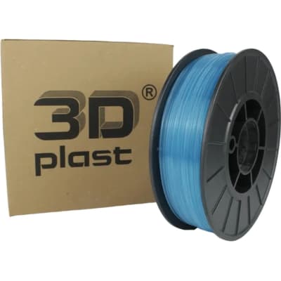 Пластик для 3D-принтера 3Dplast PLA 1.75мм, 3кг, transparent, blue (3DPLA1753CLBL)