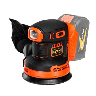 Шліфувальна машина GTM OSC18/125BL, 18МV, 125мм, 6000-12000об/хв (без АКБ та ЗП) (OSC18/125BL_BARE TOOL)
