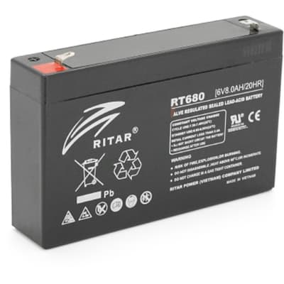 Батарея до ДБЖ Ritar AGM RT680, 6V-8Ah (RT680B)