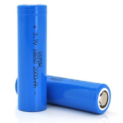 Акумулятор 18650 2000mAh, FlatTop, 3.7V, Blue Vipow (ICR18650-2000mAhFT)