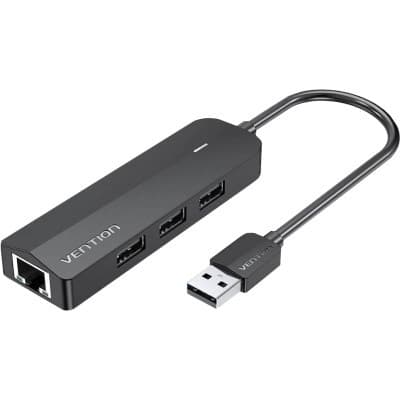 Концентратор VENTION USB 2.0 to 3хUSB 2.0 + RJ45 100M Ethernet (CHPBB)