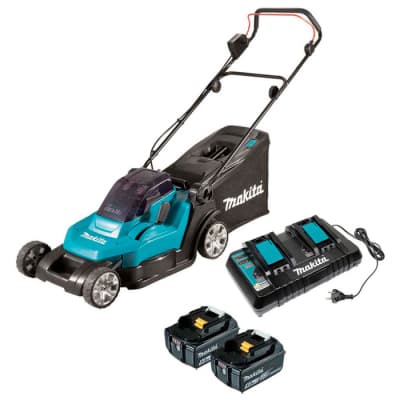 Газонокосарка Makita LXT, 18V+18V,,2x5Ah, DC18RD, 430мм (DLM432PT2)