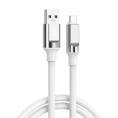 Дата кабель USB 2.0 AM to USB-C 1.0m 6A silicone white XO (NB251_C_White)