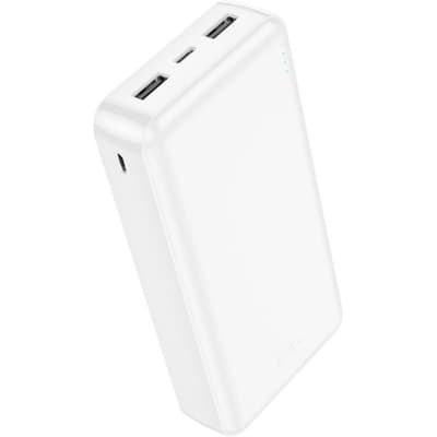 Батарея універсальна HOCO 20000mAh, USB+Type-C, 2A, White (J100A / 44572)