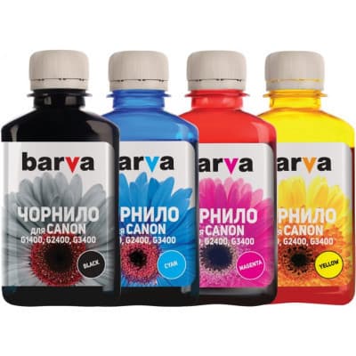 Чорнило Barva Canon GI-490, 4x180г BK/C/M/Y (CG490-180-MP)