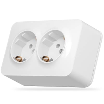 Розетка Videx BINERA IP20 зовнішня 2ая із заземленням біла (VF-BNS22G-W)