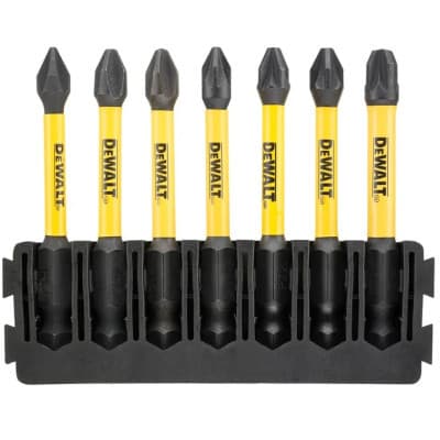 Набір біт DeWALT в касеті для Tough Case, FlexTorq, L=57 мм, Рh1, Рh2-2шт, Рz1, Рz2-2шт. (DT70819)