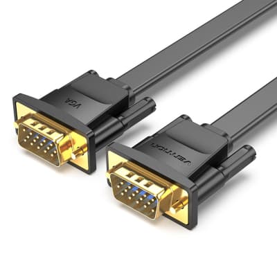 Кабель мультимедійний VGA M to VGA M 1.0m black VENTION (LAJWF)