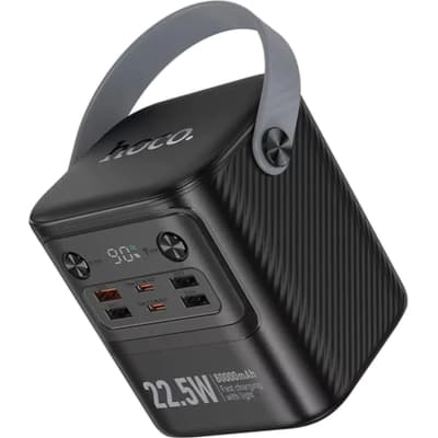 Батарея універсальна HOCO 80000mAh, 22.5W, PD20W, 4*USB/2*Type-C, ліхтарик, Black (J152 / 44522)