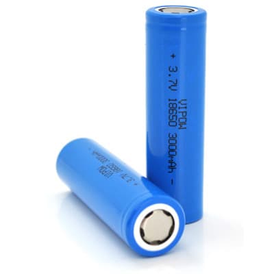 Акумулятор 18650 3000mAh, FlatTop, 3.7V, Blue Vipow (ICR18650-3000mAhFT)