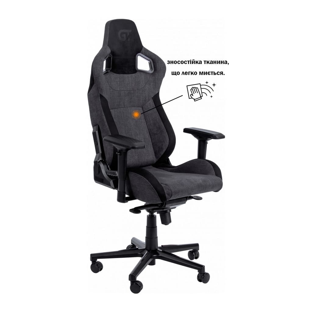 Крісло ігрове GT Racer X-8005 Dark Gray/Black Suede
