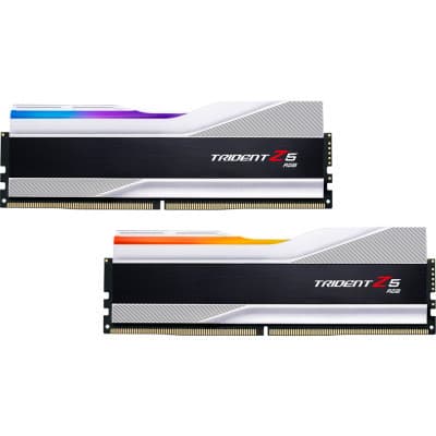 Модуль пам'яті для комп'ютера DDR5 32GB (2x16GB) 7600 MHz Trident Z5 RGB Silver G.Skill (F5-7600J3646G16GX2-TZ5RS)