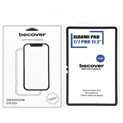 Скло захисне BeCover 10D Xiaomi Pad 7 / 7 Pro 11.2" Black (713008)