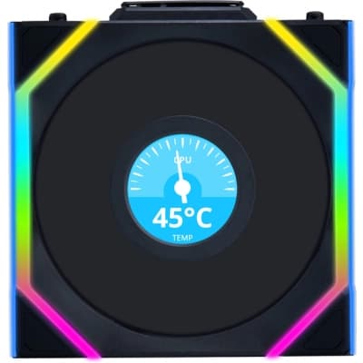 Кулер до корпусу Lian Li Uni Fan SL WIRELESS LCD Reverse, 120-1 (G99.12RSLLCD1W1B.00)