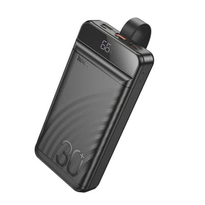Батарея універсальна HOCO 30000mAh Element PD/20W, QC/22.5W, LED Lamp, Black (J123B / 714735)
