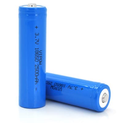 Акумулятор 18650 2500mAh, TipTop, 3.7V, Blue Vipow (ICR18650-2500mAhTT)