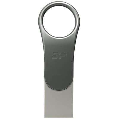 USB флеш накопичувач Silicon Power 128 GB DriveMobile C80 USB 3.1 + Type-C Silver (SP128GBUC3C80V1S)