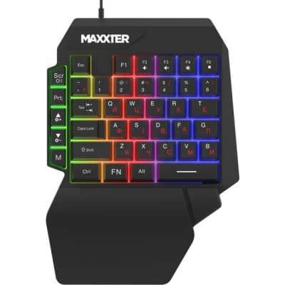 Клавіатура Maxxter KBG-OH-01B-UA USB UA Black (KBG-OH-01B-UA)