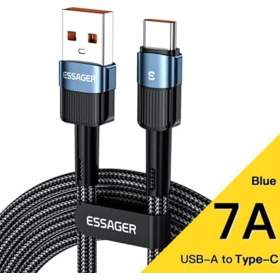 Дата кабель USB 2.0 AM to USB-C 1.0m 7A blue Essager (EXCT-XC03)