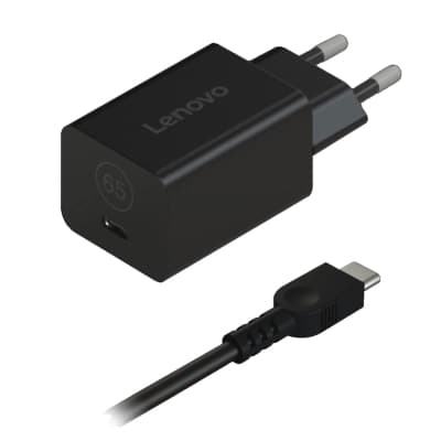 Блок живлення до ноутбуку Lenovo 65W GaN Nano Adapter USB Type-C (40AWGN65EU)