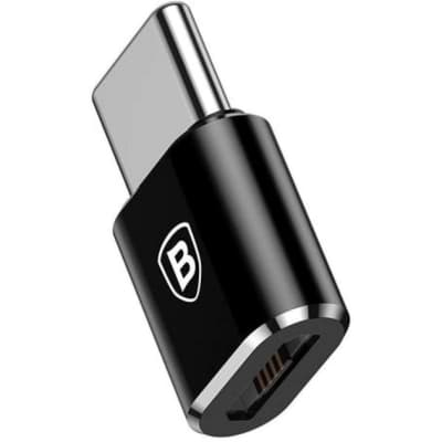 Перехідник Micro USB F To USB-C M Adapter Black Baseus (CAMOTG-01)