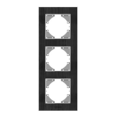 Рамка Videx BINERA чорний алюміній 3 поста (VF-BNFRA3V-B)