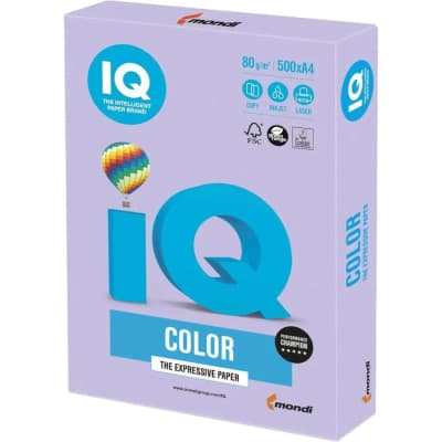 Папір Mondi IQ color А4 trend, 80g 500sheets, Pale purple (LA12/A4/80/IQ)