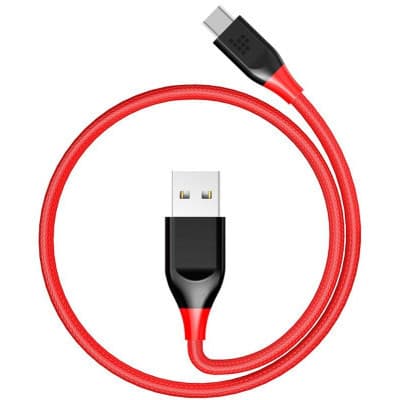 Дата кабель USB 2.0 AM to USB-C 1.0m ATC5 Nylon Red Tronsmart (235691)