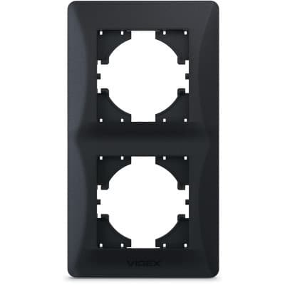 Рамка Videx BINERA чорний графіт 2 пости (VF-BNFR2V-BG)