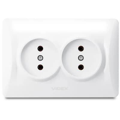 Розетка Videx BINERA 2ая (VF-BNSK2-W)