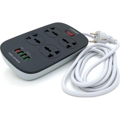 Мережевий фільтр живлення LDNIO SC4407, 3 роз+4USB (SC4407)