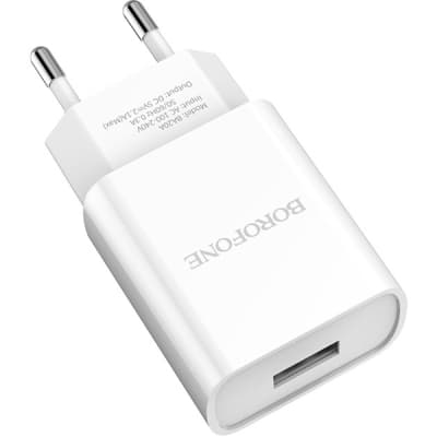 Зарядний пристрій BOROFONE BA20A Sharp USB 10.5W White (6931474700681)