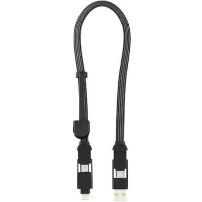 Дата кабель 6in1 inCharge XL 0.3m black Rolling Square (XLS01R)