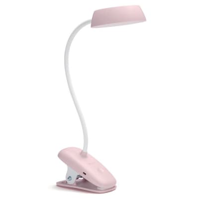 Настільна лампа Philips LED Reading Desk lamp Donutclip 3W, 4000K, 1200mAh (Lithium battery), рожевий (929003179627)