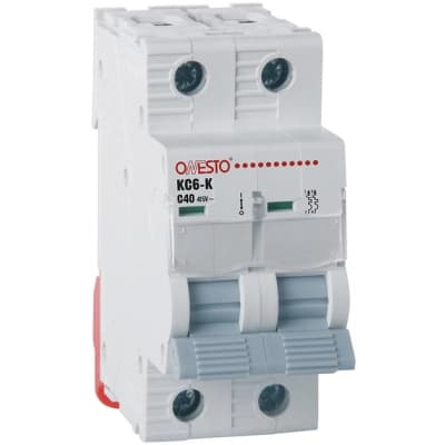Автоматичний вимикач ONESTO 2п С 63А MCB 6kA (KC6-K)