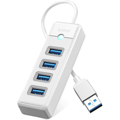 Концентратор Orico USB 3.0 to 4xUSB 3.0 0.15m white (CA914869)