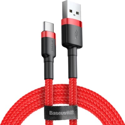 Дата кабель USB 2.0 AM to USB-C 3.0m 2A red Baseus (CATKLF-U09)
