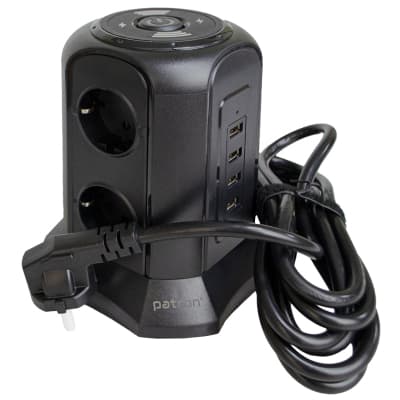 Мережевий фільтр живлення Patron SP-1663-USBTW (EXT-PN-SP-1663-USBTW)