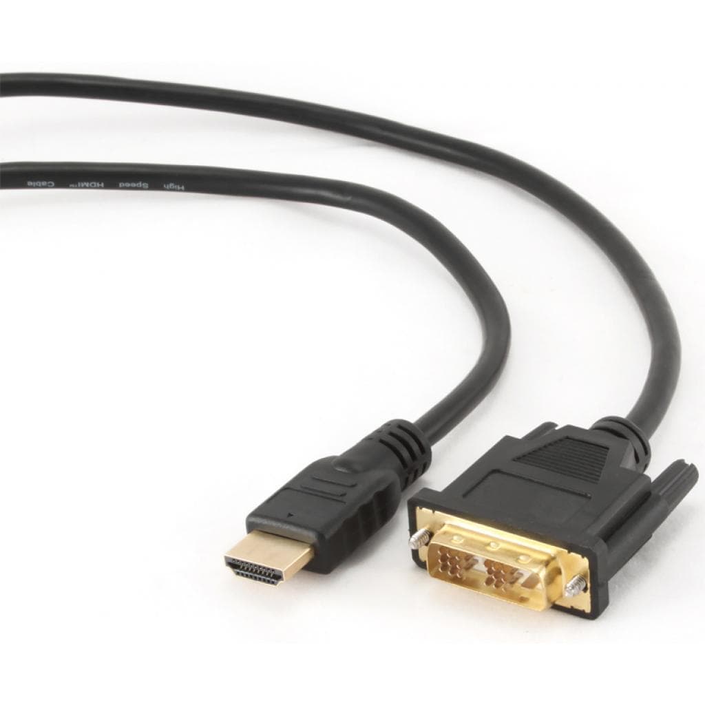 Кабель мультимедійний HDMI M to DVI M 3.0m 18+1pin Cablexpert (CC-HDMI-DVI-10)